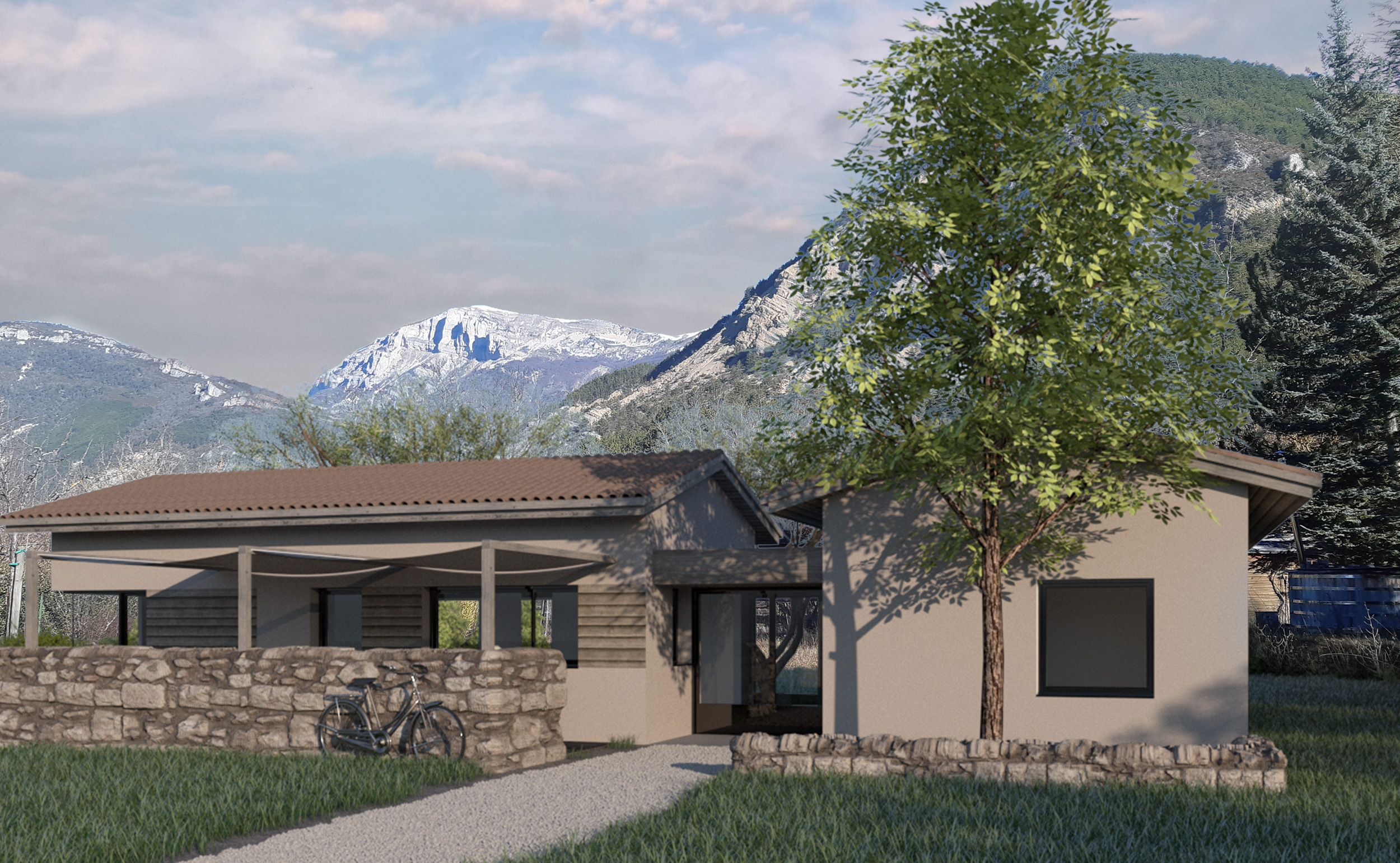 Insertion paysagère pour la construction d'une maison