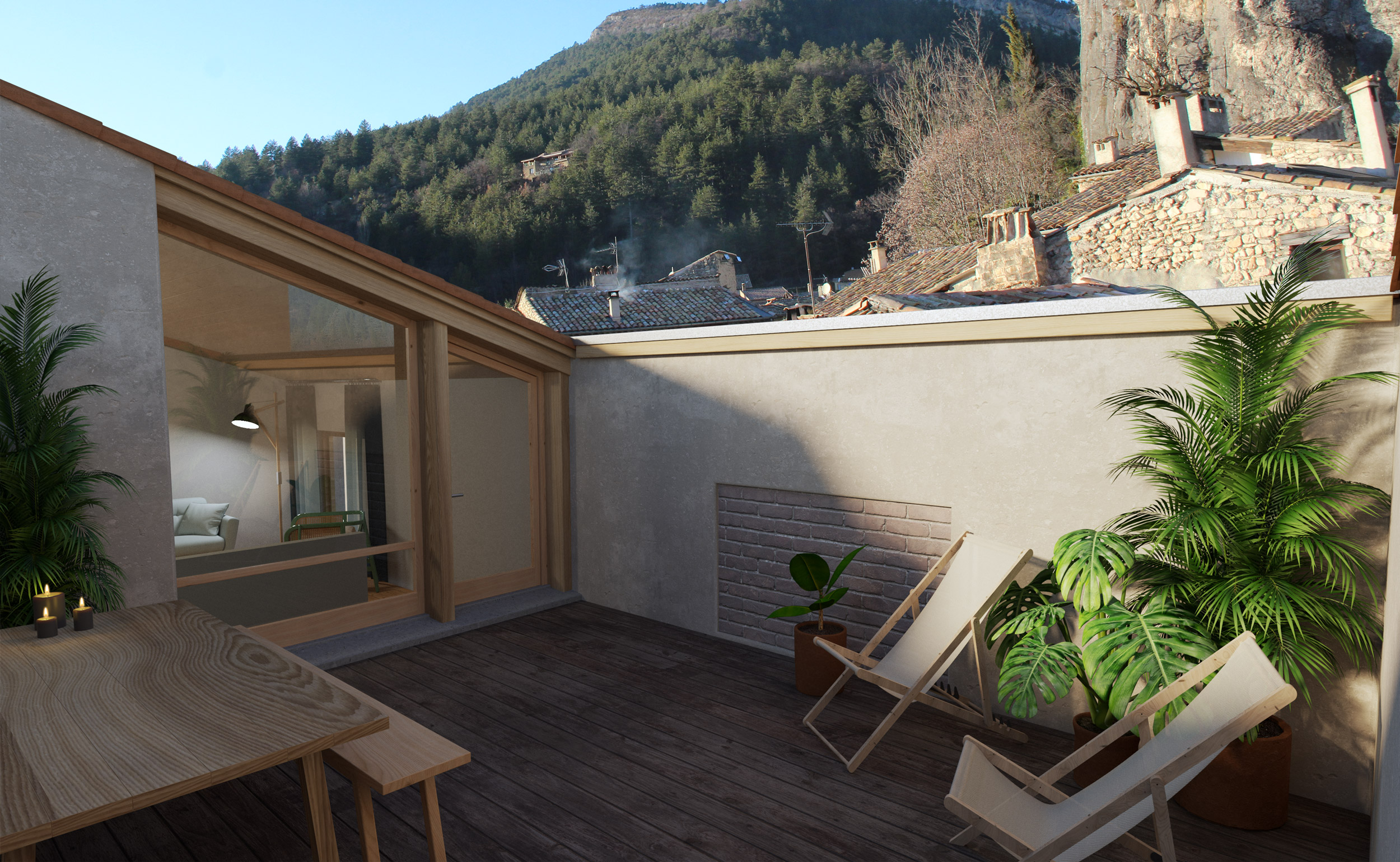 Ambiance intérieure pour la création d'une terrasse tropézienne